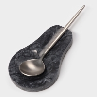 Подставка под ложку из мрамора "Marble", цвет черный