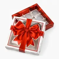 Коробка под 9 конфет со скретч-слоем &laquo;Бант&raquo;, 14.5 х 14.5 х 3.5 см