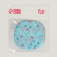 Зеркало карманное &laquo;Узор&raquo;, с подставкой, 8 &times; 8 см, цвет МИКС