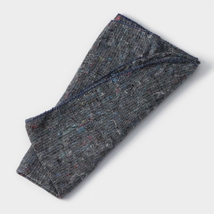 Салфетка - тряпка хозяйственная Доляна, 60&times;80 см, плотность 180 г/м&sup2;, строчка 2,5 мм, с оверлоком, серая