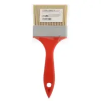 Кисть плоская ЛОМ промо, искусственная щетина, пластиковая рукоятка, 3", 75 мм
