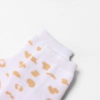 Носки махровые детские, цвет белый/леопард, р-р 14-16 Носки махровые детские, цвет белый/леопард, р-р 14-16