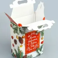 Подарочная коробка Новогодняя Корпоратив "Акцент" 20,3 х 12,3 х 41 см