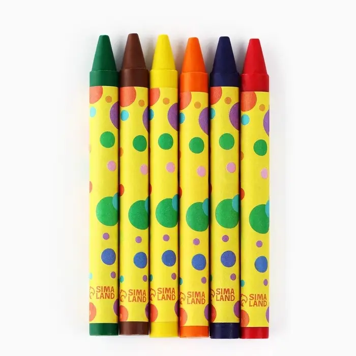 Восковые мелки, 6 цветов &laquo;Котики&raquo;