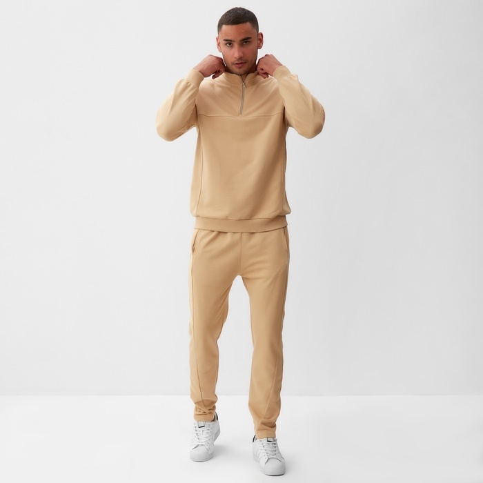 Брюки мужские  MINAKU: Casual Collection MAN цвет бежевый, р-р 48