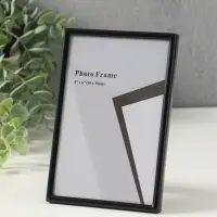 Фоторамка металл на 1 фото 10х15 см "Классик" чёрная 1,5х10,5х16 см