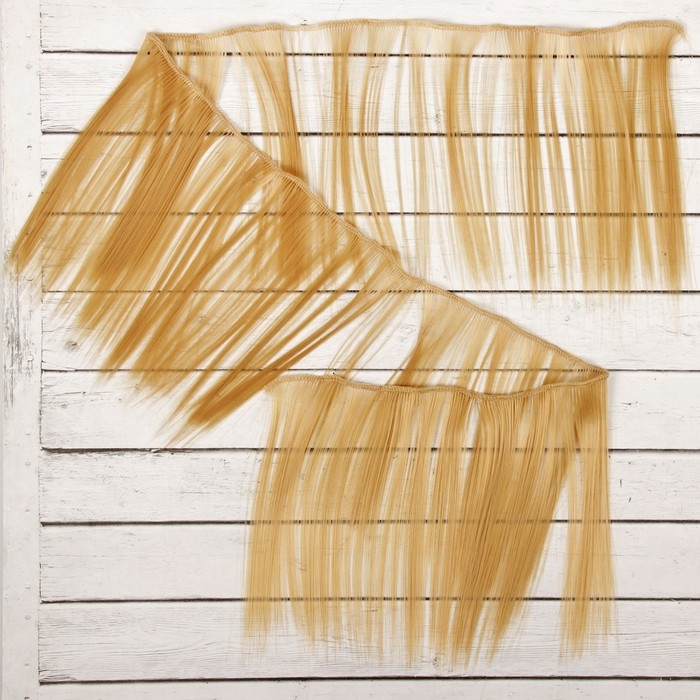 Волосы - тресс для кукол &laquo;Прямые&raquo; длина волос: 15 см, ширина:100 см, цвет № 15