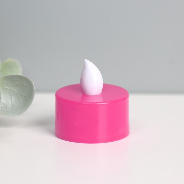 Светодиодные свечи, ночники LED RISALUX &laquo;Семейный очаг&raquo; набор 2 шт., розовые, RGB 3.5&times;3.5&times;4 см