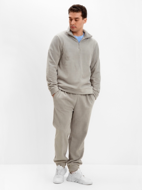 Джемпер флисовый мужской MINAKU: Fleece Soft цвет серый, р-р 46 Джемпер флисовый мужской MINAKU: Fleece Soft цвет серый, р-р 46