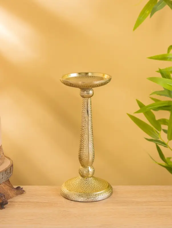 Подсвечник &laquo;Нью-Дели&raquo;, 22 см, алюминий, золото