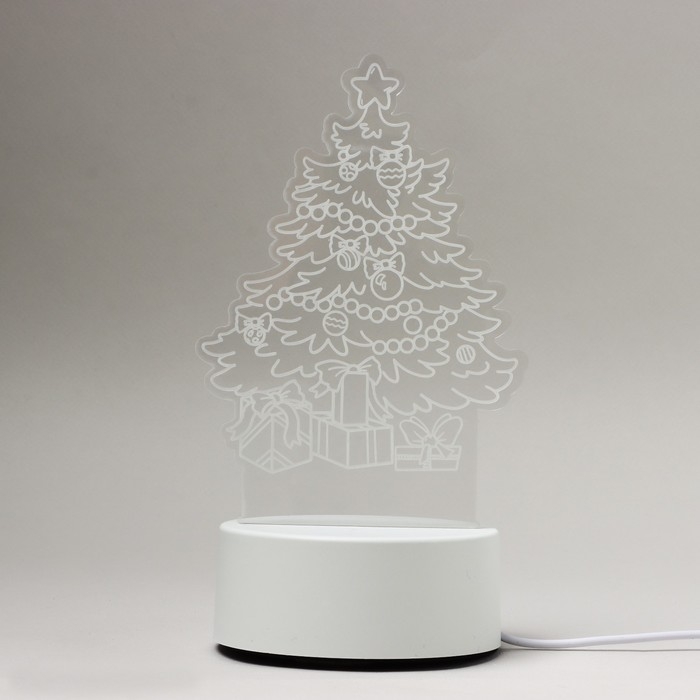 Светильник новогодний из акрила &laquo;Новый год: Исполнения желаний&raquo;, 11,8 х 22 см, модель GBV-0123