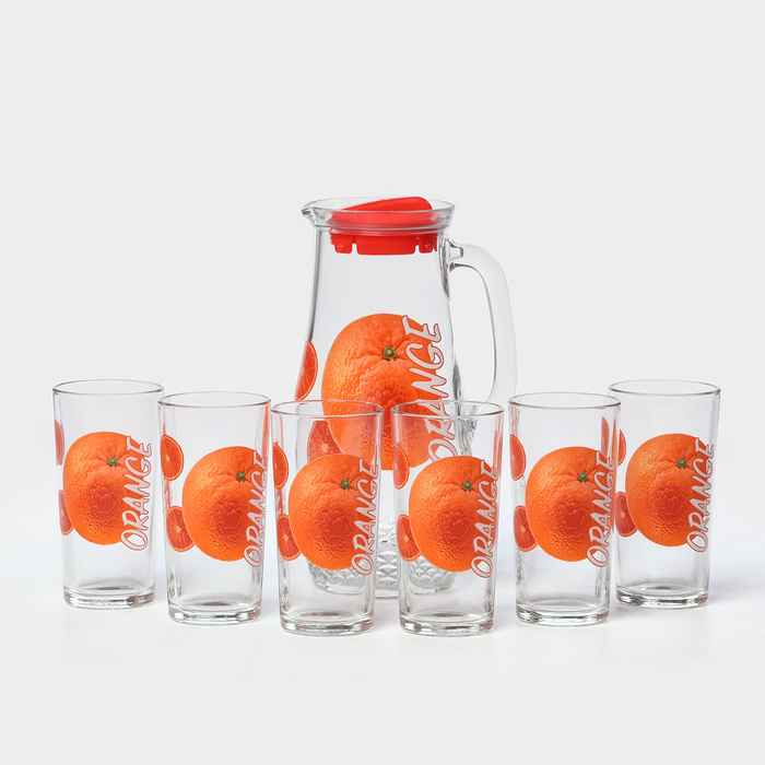 Набор питьевой &laquo;Ассорти&raquo;, 7 предметов: кувшин 1,7 л, стаканы 250 мл, 6 шт, МИКС