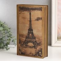 Шкатулка-книга металл, кожзам "Эйфелева башня. Красивый закат" 26х16х5 см Шкатулка-книга металл, кожзам "Эйфелева башня. Красивый закат" 26х16х5 см