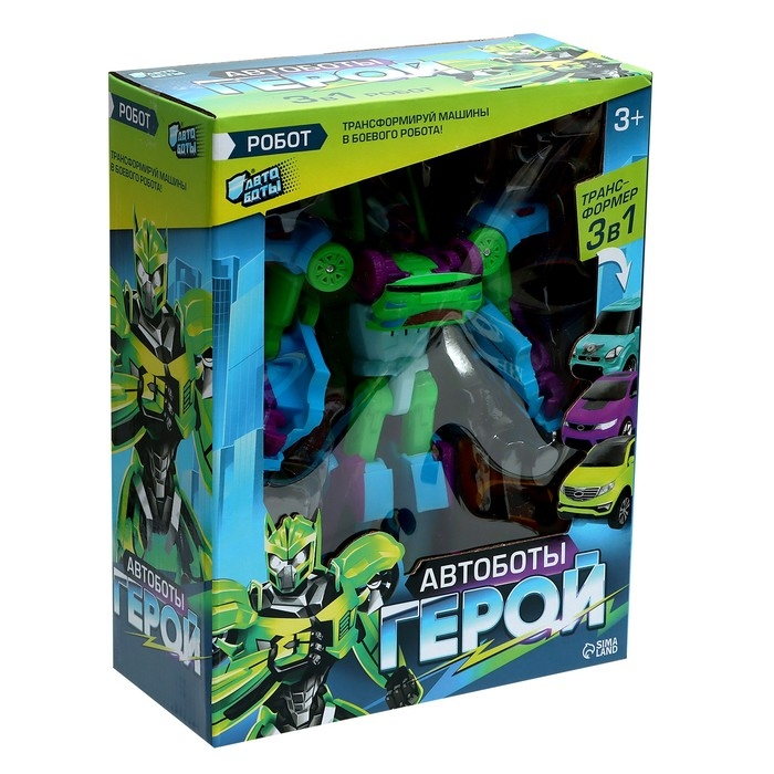 Робот &laquo;Герой&raquo;, трансформируется, собирается из 3-х машинок