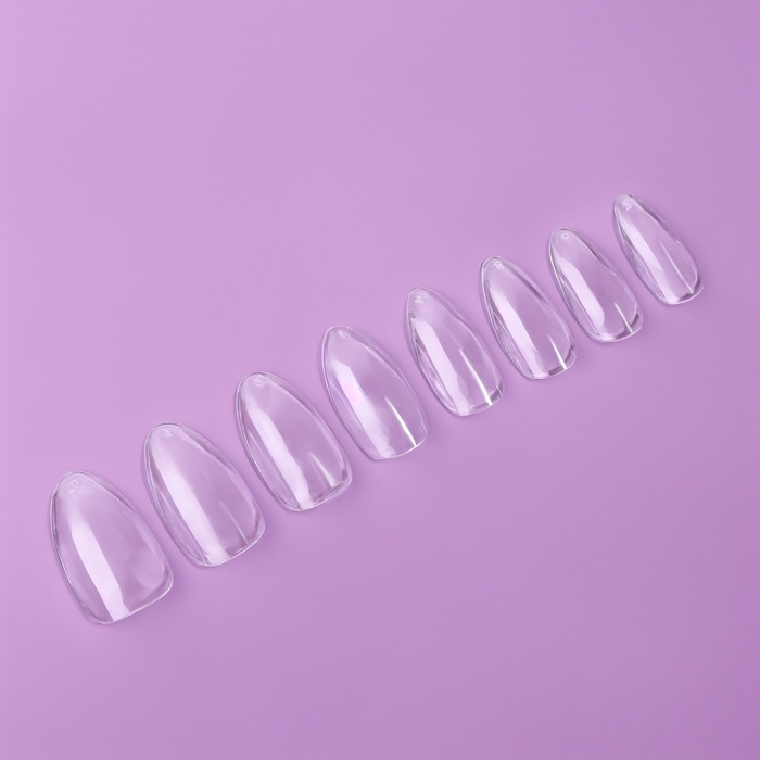 Типсы для наращивания ногтей, 100 шт, форма А, полное покрытие, цвет прозрачный