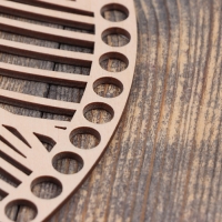 Заготовка для вязания круглая, Листья, фанера 29,5см, д 10 мм