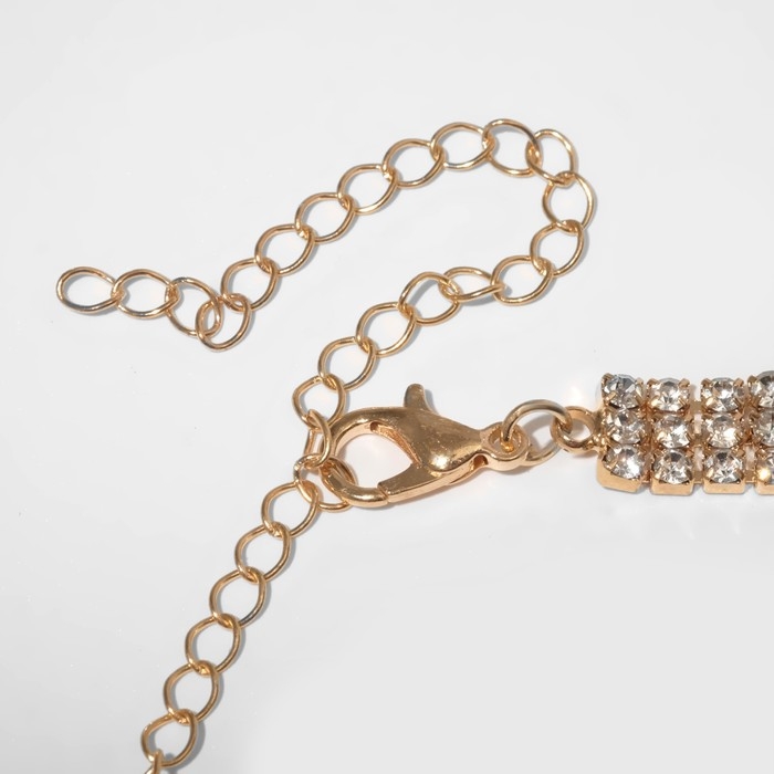 Чокер &laquo;Бабочка&raquo; крупная, цвет белый в золоте, 30 см