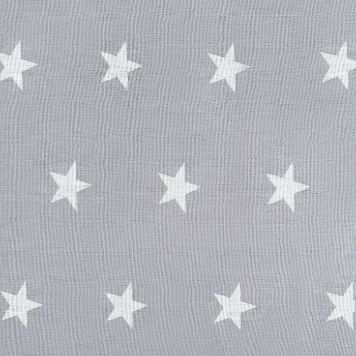 Лежанка  "Пухлик", с мехом, 58 х 46 х 16 см, серая со звёздами