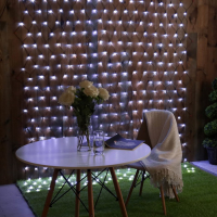 Гирлянда &laquo;Сеть&raquo; 2 &times; 3 м, IP44, УМС, тёмная нить, 384 LED, свечение белое, 220 В