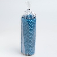 Свеча из вощины, 4,5х4,5х12,5 см, синий металлик