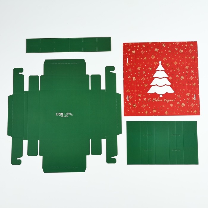 Коробка под 9 конфет &laquo;Новогодние огни&raquo;, 14.7 х 14.7 х 3.5 см, Новый год