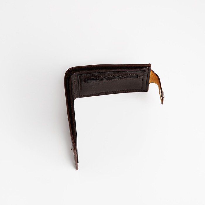 Портмоне мужское на магните, отдел для купюр, для карт, для монет, цвет коричневый Портмоне мужское на магните, отдел для купюр, для карт, для монет, цвет коричневый