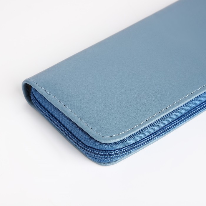 Кошелёк женский на молнии, цвет голубой Кошелёк женский на молнии, цвет голубой