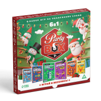 Новогодний набор игр &laquo;Новый год: Party box. Играй и веселись. 6 в 1&raquo;, по 20 карт в каждой игре, 7+