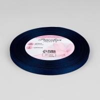 Лента репсовая, 6 мм, 23 &plusmn; 1 м, цвет тёмно-синий №38