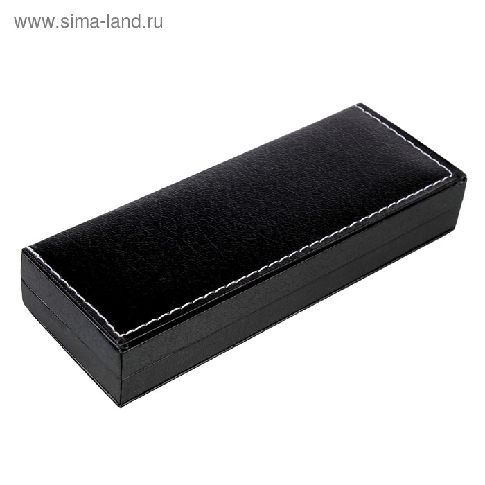 Ручка подарочная, шариковая "Классика", в кожзам футляре, чёрно-серебристая