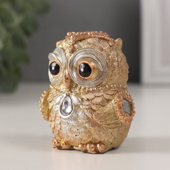 Сувенир полистоун "Совушка, страза капля" 5,5х5х6,5 см