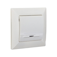 Выключатель Luazon Lighting "Антей", 10 А, 1 клавиша, с подсветкой, скрытый белый