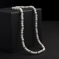 Бусы жемчуг &laquo;Невеста&raquo; со стразами, шар №4, цвет белый, L= 43,5 см