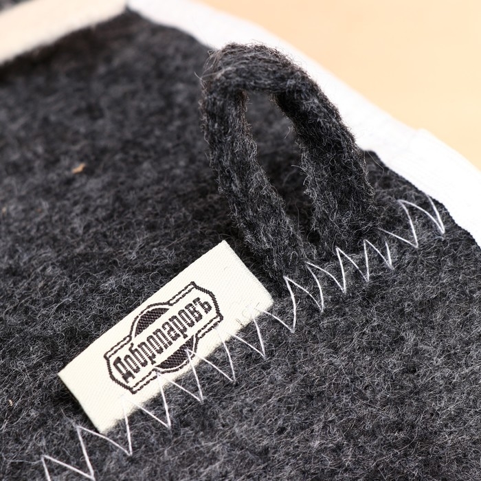 Шапка для бани Шапка для бани "Летчик" войлок, серая