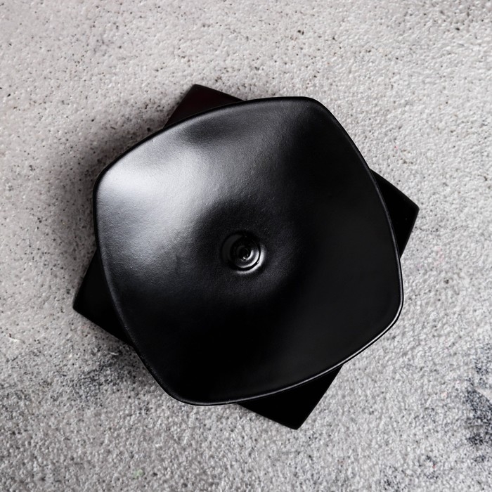 Подсвечник "Кварта Н" металл на 1 свечу,  9,5х3 см, черный