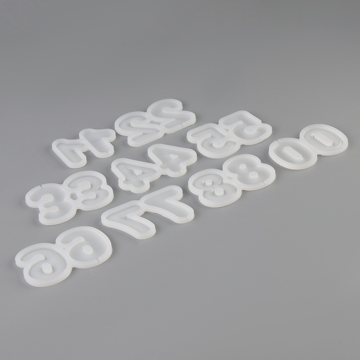 Молды силиконовые &laquo;Цифры&raquo;, набор, 9 &times; 5 &times; 8 см