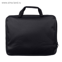 Папка с ручками текстильная А4, 370 х 290 х 50 мм, Calligrata, 1С15 "Кингисепп", внешний/внутренний карман, черный Папка с ручками текстильная А4, 370 х 290 х 50 мм, Calligrata, 1С15 "Кингисепп", внешний/внутренний карман, черный