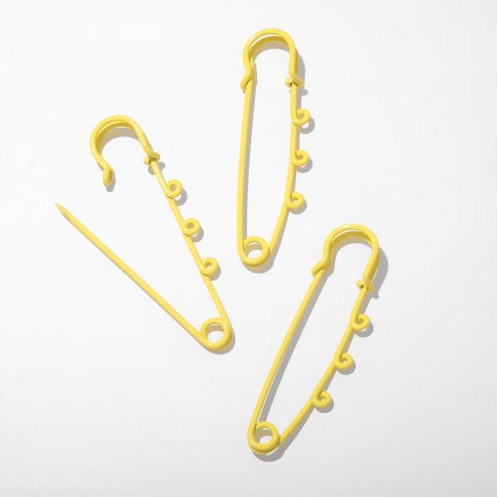 Булавка для подвесок (набор 3 шт.) L=6,5 см, цвет жёлтый Булавка для подвесок (набор 3 шт.) L=6,5 см, цвет жёлтый