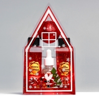 Новогодний подарочный набор косметики «Пряничный домик» для душа и ванны, красная серия Новогодний подарочный набор косметики «Пряничный домик» для душа и ванны, красная серия