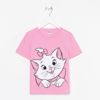 Футболка для девочки Disney &laquo;Мари&raquo;, рост 122-128 (34), цвет розовый