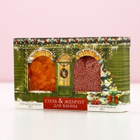 Подарочный набор косметики новогодний «Рождественские истории», соль для ванны 100 г и жемчуг для ванны 80 г, Новый Год Подарочный набор косметики новогодний «Рождественские истории», соль для ванны 100 г и жемчуг для ванны 80 г, Новый Год