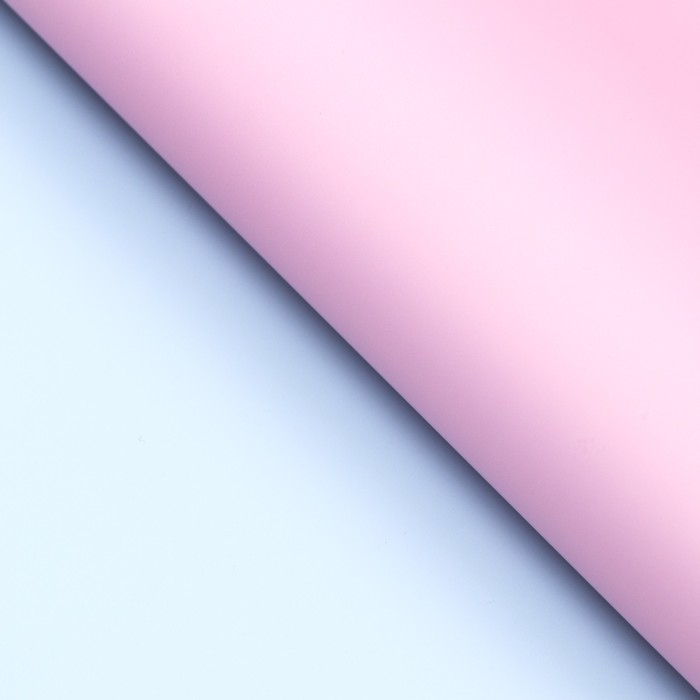 Пленка матовая для цветов,двухсторонняя,"Зефир", розово-голубой, 57 х 10 м