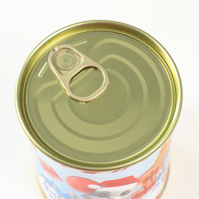 Носки в банке  "С новым годом" (внутри носки мужские, цвет чёрный)