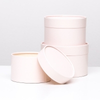 Набор шляпных коробок 3 в 1, кремовый, 16 х 10,14 х 9,13 х 8,5 см Набор шляпных коробок 3 в 1, кремовый, 16 х 10,14 х 9,13 х 8,5 см