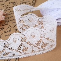 Кружево капроновое, 60 мм &times; 10 &plusmn; 1 м, цвет белый