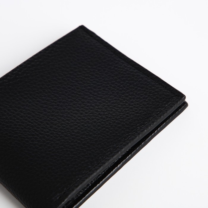 Портмоне мужское без застёжки, отдел для карт, для купюр, цвет чёрный Портмоне мужское без застёжки, отдел для карт, для купюр, цвет чёрный
