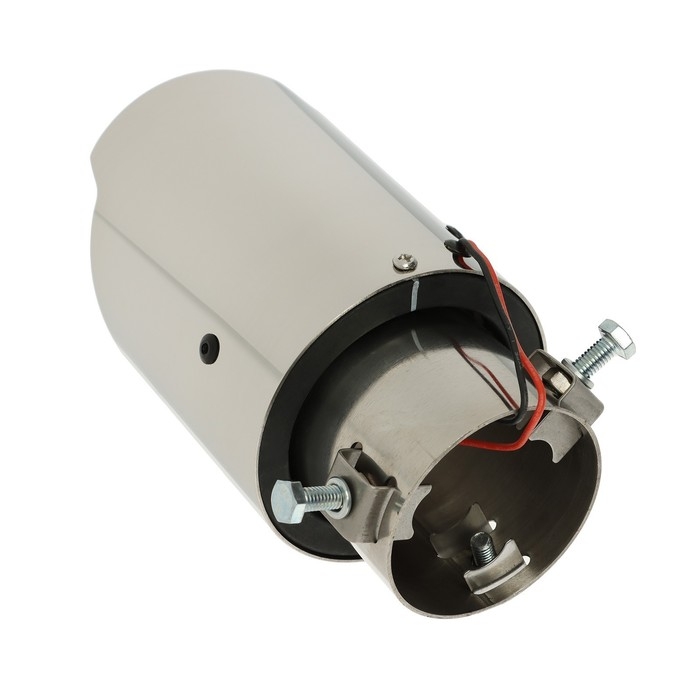 Насадка на глушитель, посадочный 63 мм, 12V, красная подсветка, провод 15 см Насадка на глушитель, посадочный 63 мм, 12V, красная подсветка, провод 15 см