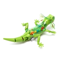 Ящерица &laquo;Шестерёнки&raquo;, свет, работает от батареек, цвет зелёный
