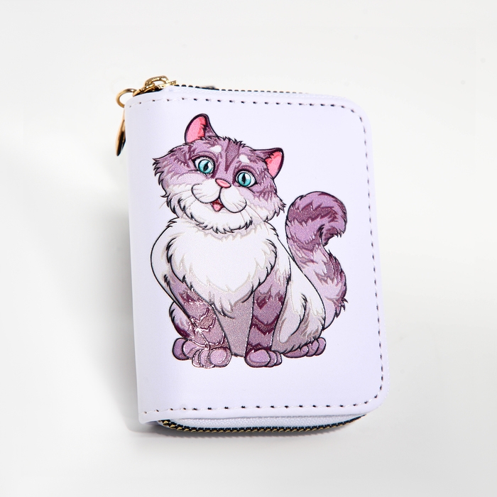 Кошелёк на молнии "Выбражулька", цвет белый