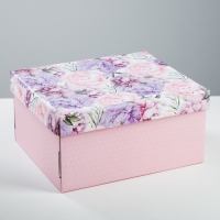 Коробка подарочная складная, упаковка, &laquo;Цветочная сказка&raquo;, 31 х 25.5 х 16 см